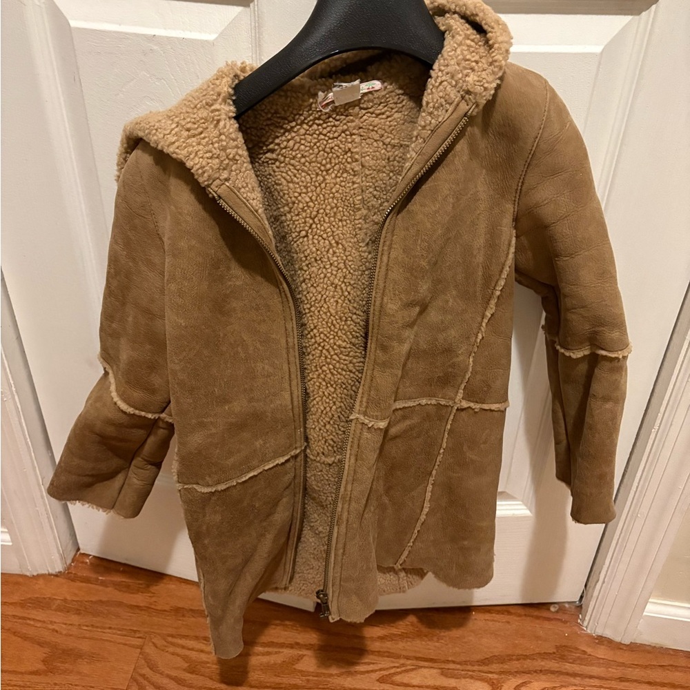 Bonpoint Tan Kids Puffer Jacket with Hood